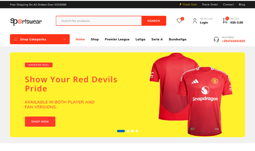 Sportswear E-commerce Website Case Study