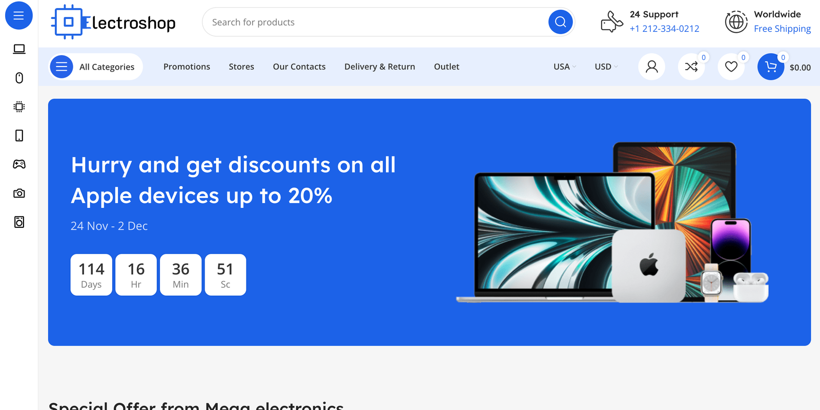 Electronics E-commerce Website